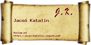 Jacsó Katalin névjegykártya